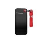 Verbatim Pocket SSD 2 TB USB Tipo C 3.2 Gen 2 1000 MB/s Noir Rouge Verbatim Pocket SSD 2 TB USB Tipo C 3.2 Gen 2 1000 MB/s Noir Rouge