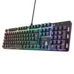 Teclado Gaming Trust GXT 871 Zora Mecánico RGB USB QWERTY Español Aluminio Negro