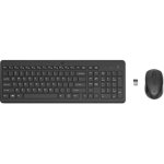 Teclado y Ratón Inalámbrico HP 330 Completo 2.4GHz Negro USB AAA Chiclet Ambidiestro