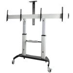 TV-Rollwagen StarTech.com STNDMTVDUO Höhenverstellbar Neigbar Schwarz Silber TV-Ständer