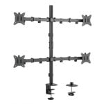 Soporte de sobremesa articulado Equip 650866 para 4 monitores 17-32" 36kg VESA negro Soporte de sobremesa articulado Equip 650866 para 4 monitores 17-32" 36kg VESA negro