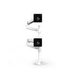 Bras de Montage Ergotron LX Double Empilé, 9,1 kg, 101,6 cm (40"), Ajustable, Blanc
