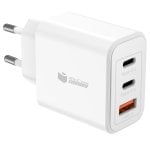 Carregador PcCom Essential 2x USB-C 30W + USB-A 3.0 Branco
