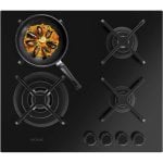 Placa de gas Cecotec Bolero Squad G 4400S 4 Fuegos 8kW Nano Glass Parrillas Hierro Fundido WOK Placa de gas Cecotec Bolero Squad G 4400S 4 Fuegos 8kW Nano Glass Parrillas Hierro Fundido WOK