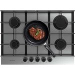 Placa de gas Cecotec Bolero Squad G 5400F Inox 5 fuegos 10,4kW acero inoxidable WOK encendido electrónico Placa de gas Cecotec Bolero Squad G 5400F Inox 5 fuegos 10,4kW acero inoxidable WOK encendido electrónico
