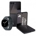 Samsung Galaxy Z Flip7 12 GB/512 GB Dunkelschwarz + Galaxy Watch8 LTE 40 mm Dunkelgrau Samsung Galaxy Z Flip7 12 GB/512 GB Dunkelschwarz + Galaxy Watch8 LTE 40 mm Dunkelgrau