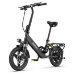 Vélo électrique pliable HillMiles Mile 1 250 W, autonomie de 60 km, suspension 7 vitesses, 14 pouces Vélo électrique pliable HillMiles Mile 1 250 W, autonomie de 60 km, suspension 7 vitesses, 14 pouces