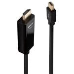 Cable Lindy 36928 Mini DisplayPort a HDMI 3m 4K Macho-Macho Negro Plug and Play