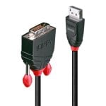 Kabel Lindy 41491 DisplayPort zu DVI-D 2 m Goldkontakt Rechtsgewinkelt Kabel