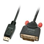 Adapterkabel DisplayPort DVI-D 0,5 m schwarz, männlich DisplayPort zu männlich DVI-D Adapterkabel DisplayPort DVI-D 0,5 m schwarz, männlich