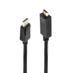 Cable DisplayPort Lindy 36922 2m DP a HDMI 4K 30Hz Macho-Macho Chapado en Oro Negro