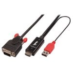 Cable Lindy 41456 HDMI a VGA Macho/Macho 2m 1920x1200p Negro