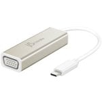 Adaptador USB-C VGA j5create JCA111 Aluminio Blanco Resolución 1920x1080 Macho Adaptador USB-C VGA j5create JCA111 Aluminio Blanco Resolución 1920x1080 Macho