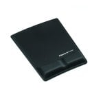 Alfombrilla para ratón Fellowes 9181201 con reposamuñecas, espuma memoria, negro, ergonómica