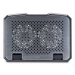 Soporte refrigerador portátil Hama Aluminium 15.6" 2 ventiladores, aluminio, LED azul Soporte refrigerador portátil Hama Aluminium 15.6" 2 ventiladores, aluminio, LED azul