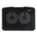 Soporte refrigerante portátil Hama Black Metal 2 ventiladores LED azul hasta 15,6" ajuste altura Soporte refrigerante portátil Hama Black Metal 2 ventiladores LED azul hasta 15,6" ajuste altura
