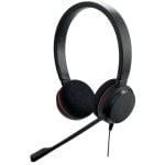 Auricular Jabra Evolve 20 Binaural Alámbrico Cancelación de Ruido USB Type-C/Type-A Negro