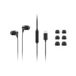 Auricular Lenovo 4XD1J77351 Binaural Intraaural USB Tipo C Alámbrico 12g Negro Oficina