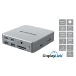 Docking Station Conceptronic DONN25G USB-C 100W 4K HDMI DisplayPort Ethernet Plata Docking Station Conceptronic DONN25G USB-C 100W 4K HDMI DisplayPort Ethernet Plata