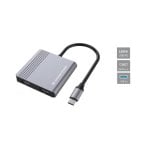 Hub USB-C Conceptronic DONN13G 2x HDMI 4K 1x USB-A 1x USB-C 100W Aluminio Gris Hub USB-C Conceptronic DONN13G 2x HDMI 4K 1x USB-A 1x USB-C 100W Aluminio Gris