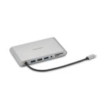 Replicador USB-C Kensington UH1440P 85W 4K DP/HDMI/VGA 3xUSB-A SD Ethernet Plata