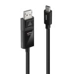Adaptador de cable de vídeo Lindy 43342 USB Tipo C a DisplayPort 2 m Negro