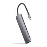Hub USB-C Nanocable 10.16.4608 8 en 1 2xUSB-A 3.0 3xUSB-C 3.0 HDMI 4K PD100W Jack 3.5mm Aluminio Gris Hub USB-C Nanocable 10.16.4608 8 en 1 2xUSB-A 3.0 3xUSB-C 3.0 HDMI 4K PD100W Jack 3.5mm Aluminio Gris