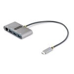 Hub USB-C StarTech USB31000CA3 Adaptador Ethernet Gigabit 3x USB-A 5Gbps Gris 30cm Hub USB-C StarTech USB31000CA3 Adaptador Ethernet Gigabit 3x USB-A 5Gbps Gris 30cm