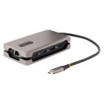 Adaptador Multipuerto USB-C StarTech HDMI 4K 60Hz PD 100W Hub 3x USB 10Gbps Ethernet Gris Adaptador Multipuerto USB-C StarTech HDMI 4K 60Hz PD 100W Hub 3x USB 10Gbps Ethernet Gris