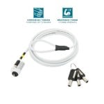 Lucchetto Cavo Mobilis 001329 Bianco Acero 1,8 m Lucchetto a Chiave