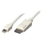 Kabel Mini DisplayPort zu DisplayPort 3m Weiß 10,8 Gbit/s 4K 3840 x 2160 Kabel Mini DisplayPort zu DisplayPort 3m Weiß 10,8 Gbit/s 4K 3840 x 2160