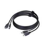 Cable KVM HDMI y USB 3.0 1,8m Negro 4K 60Hz USB 5Gbps HDR10 TPE KVM Switch