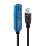 Cable USB 10m USB 3.2 Gen 1 Macho a Hembra, 5 Gbit/s, Negro, Blindado, Lindy 43157