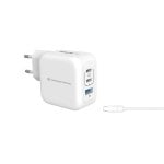 Chargeur universel pour appareils mobiles Conceptronic ALTHEA17W, blanc, courant alternatif, charge rapide, intérieur Chargeur universel pour appareils mobiles Conceptronic ALTHEA17W, blanc, courant alternatif, charge rapide, intérieur