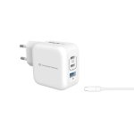 Carregador Conceptronic ALTHEA17W Universal 67W 2x USB-C 1x USB-A GaN Branco
