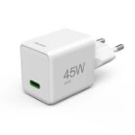Hama 00201983 Ladegerät für Mobilgeräte, Kopfhörer, Laptop, Powerbank, Smartphone, Tablet, weiß, AC-Schnellladung, für den Innenbereich