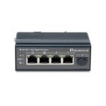 Switch industrial LevelOne IGP-0501 4 Puertos Gigabit PoE, 1 SFP, IP30, Metal, Din Rail