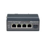Switch industriale LevelOne IGP-0501 4 porte Gigabit PoE+ 1 SFP IP30 metallo DIN rail