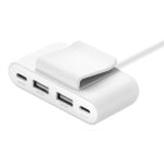 Hub USB Belkin BUZ001bt2MWHB7 4 Puertos USB 3.2 Gen 1 Tipo A/C Blanco 2m