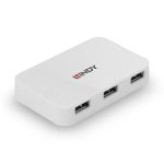 Hub USB 3.2 Gen 1 Type-A Lindy 43143 4 Porte 5000 Mbit/s Bianco