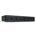 Hub USB 3.2 Gen 1 Type-A 7 Porte Nero Plastica 5000 Mbit/sHub USB 3.2 Gen 1 Type-A 7 Porte Nero Plastica 5000 Mbit/s