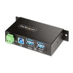 Hub USB Industrial StarTech 4 Puertos Gestionado 5Gbps Caja Metálica Montaje DIN/Pared ESD Hub USB Industrial StarTech 4 Puertos Gestionado 5Gbps Caja Metálica Montaje DIN/Pared ESD