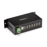 Hub USB Industrial StarTech 7 Puertos 2.0 DIN ESD Metal Protección 480 Mbps Negro Hub USB Industrial StarTech 7 Puertos 2.0 DIN ESD Metal Protección 480 Mbps Negro