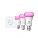 Kit Philips Hue White and Color Ambiance 3 Ampoules LED E27 Bluetooth Multicolores Kit Philips Hue White and Color Ambiance 3 Ampoules LED E27 Bluetooth Multicolores