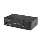 KVM Switch DisplayPort StarTech 2 Porte 8K60Hz USB 5Gbps Nero Acciaio KVM Switch DisplayPort StarTech 2 Porte 8K60Hz USB 5Gbps Nero Acciaio