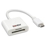 Lecteur de carte Lindy 43185 USB 3.2 Type-C 5000 Mbit/s Blanc 2 To Lecteur de carte Lindy 43185 USB 3.2 Type-C 5000 Mbit/s Blanc 2 To
