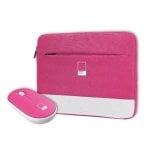 Kit Funda 15.6 + Ratón Wireless Rosa Universal Monocromo 2 Compartimentos