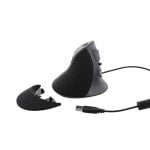 Optische Ergonomische Kabelgebundene Maus T'nB MUERGOV 1600 DPI Schwarz