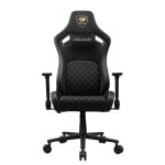 Silla gaming COUGAR CGR-DFF-GLB respaldo ajustable, reposabrazos 4D, 120kg, tela negra/oro Silla gaming COUGAR CGR-DFF-GLB respaldo ajustable, reposabrazos 4D, 120kg, tela negra/oro