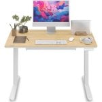 Escritorio Eléctrico Sense7 NEWAI 120x60 cm Bambú Blanco Ajuste Altura Electrónico 4 Perfiles Escritorio Eléctrico Sense7 NEWAI 120x60 cm Bambú Blanco Ajuste Altura Electrónico 4 Perfiles